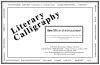 Literary Calligraphy Discount Coupon