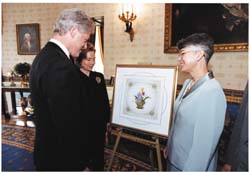 President + Mrs. Clinton with Susan Loy + Ron Ayers