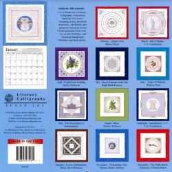 2016 Calendar - Back